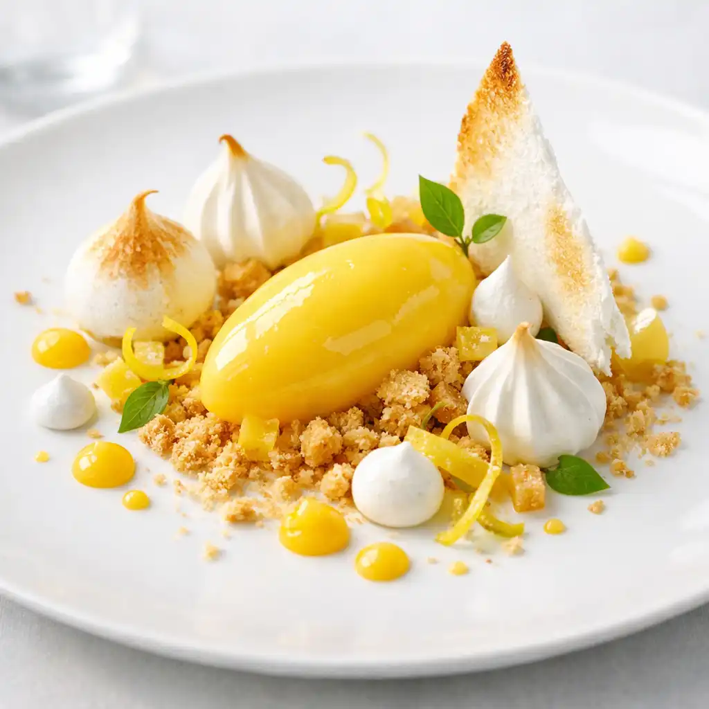 Tarte au citron déstructurée, dessert revisité